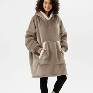 Olla Hoodie Longue Femme – Sweat à Capuche Ample avec Poche Frontale, Style Décontracté
